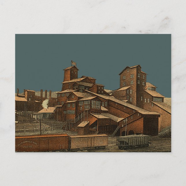 Cartão Postal Carvão Antracite Carvão Mineiro Mineiro Arte Minei (Frente)