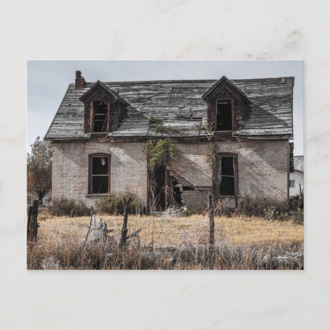 Cartão Postal Casa Abandonada Em Utah Central (Frente)