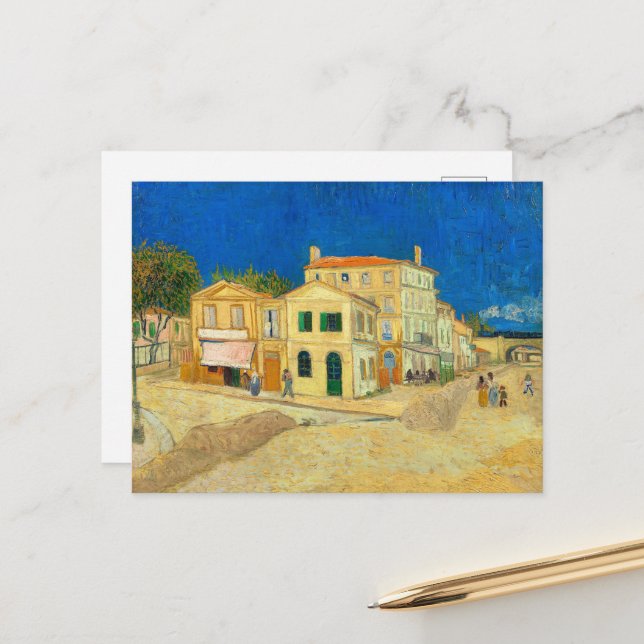 Cartão Postal Casa Amarela de Vincent Van Gogh (Frente/Verso In Situ)