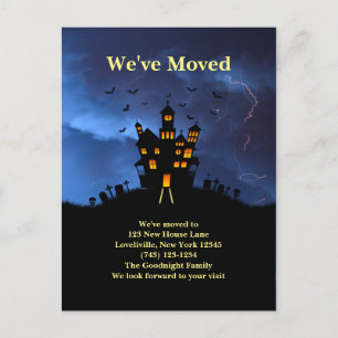 Cartão Postal Casa Assombrada Preta Engraçada