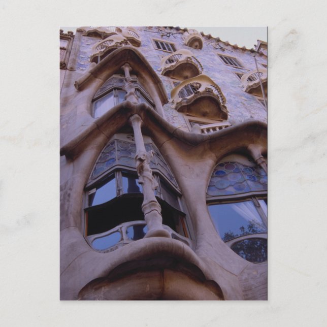 Cartão Postal Casa Batllo, Barcelona, Espanha (Frente)
