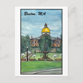 Cartão Postal Casa Boston do estado de Massachusetts
