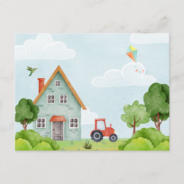 Cartão Postal Casa da fazenda Verde (Frente)