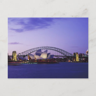 Cartão Postal Casa da Ópera de Sydney e Porto, Nova Gales do Sul