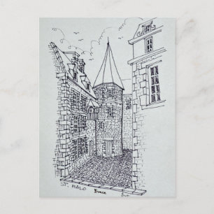 Cartão Postal Casa da Princesa Ana da Bretanha Saint-Malo