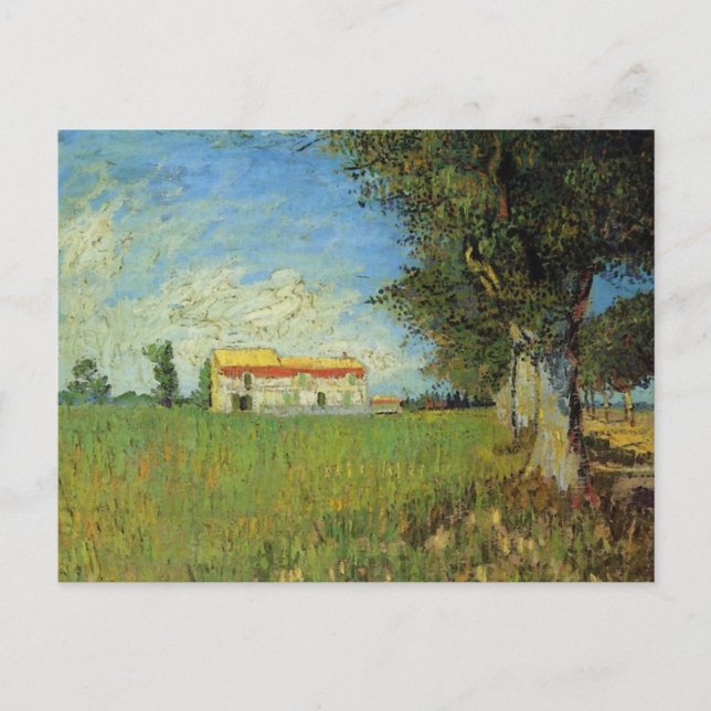 Cartão Postal Casa de banho em campo de trigo, Vincent van Gogh (Frente)