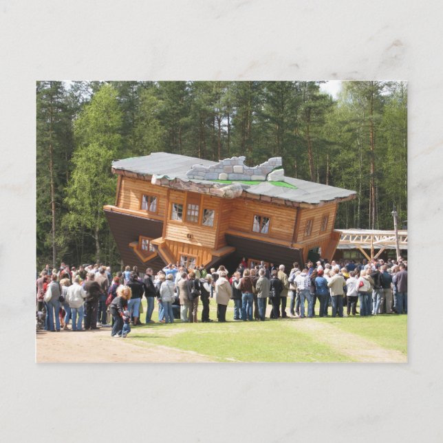 Cartão Postal Casa de cabeça para baixo (Frente)