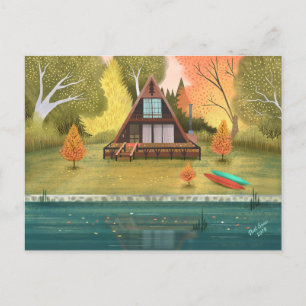 Cartão Postal Casa de Cabina A-Frame