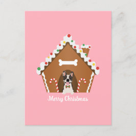 Cartão Postal Casa de Cachorro Feliz de Natal