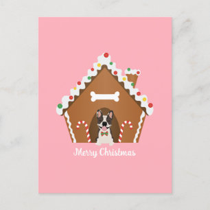 Cartão Postal Casa de Cachorro Feliz de Natal