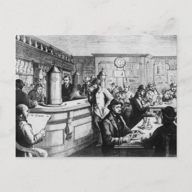 Cartão Postal Casa de café, Clerkenwell (Frente)