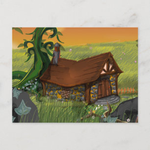 Cartão Postal Casa de Campo Cartoon Beanstalk