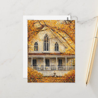 Cartão Postal Casa de Carpintaria Fantasia Gótica-Revival