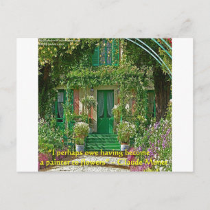 Cartão Postal Casa de Claude Monet & Presentes de Citações Cartõ