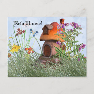Cartão Postal Casa de Contos de Fadas e Flores Casa Nova