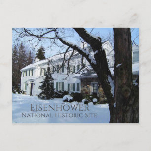 Cartão Postal Casa de Eisenhower, Inverno, Gettysburg, PA