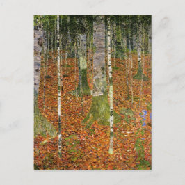 Cartão Postal Casa de fazenda com Árvores de Birch