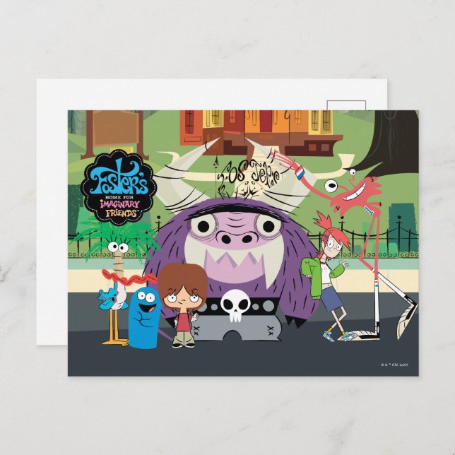 Cartão Postal Casa de Foster para Amigos Imaginários | Desligame (Frente/Verso)