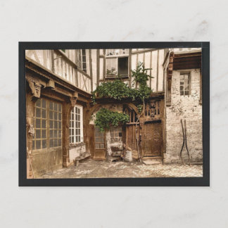 Cartão Postal Casa de Francisco I, Abbeville, França fotografia 