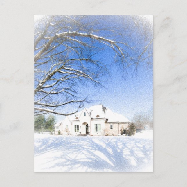 Cartão Postal Casa de inverno 2 (Frente)