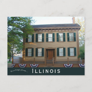 Cartão Postal Casa de Lincoln Springfield Illinois