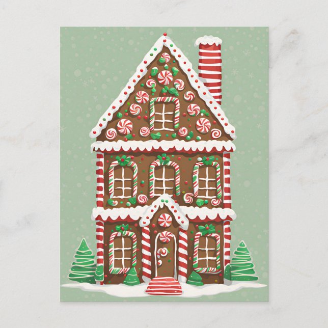 Cartão Postal Casa de Natal Gingercake, Posto (Frente)