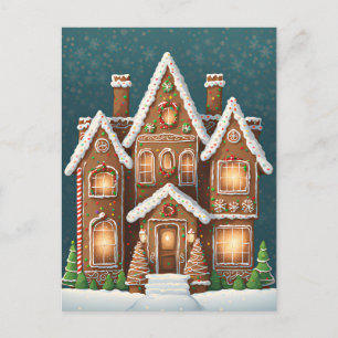 Cartão Postal Casa de Natal Gingercake, Posto