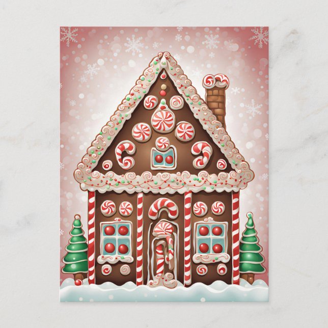 Cartão Postal Casa de Natal Gingercake, Posto (Frente)