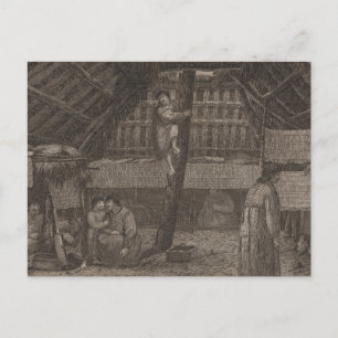 Cartão Postal Casa de Oonalashka, Alasca