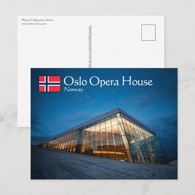 Cartão Postal Casa de Ópera de Oslo (Frente/Verso)