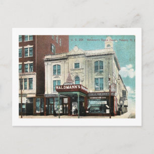 Cartão Postal Casa de Ópera de Waldmann, Newark NJ Vintage