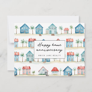 Cartão Postal Casa de Praia Feliz Lar Aniversário Imobiliária