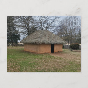 Cartão Postal Casa de Telhado de Palha Etowah