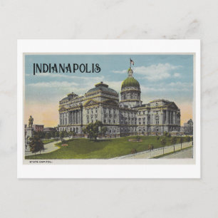 Cartão Postal Casa do Estado de Indiana em Indianápolis