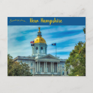Cartão Postal Casa do Estado de New Hampshire Concord New Hampsh