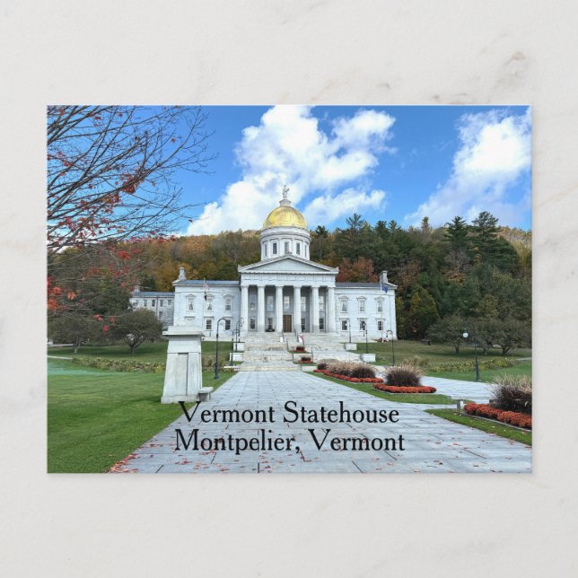 Cartão Postal Casa do Estado de Vermont (Frente)