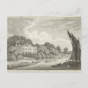 Cartão Postal Casa do País com Lago e Barcos