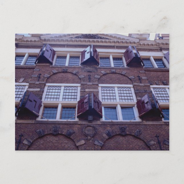 Cartão Postal Casa do pintor holandês Rembrandt do século XVII e (Frente)