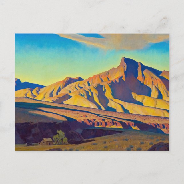 Cartão Postal Casa do Rato do Deserto por Maynard Dixon (Frente)