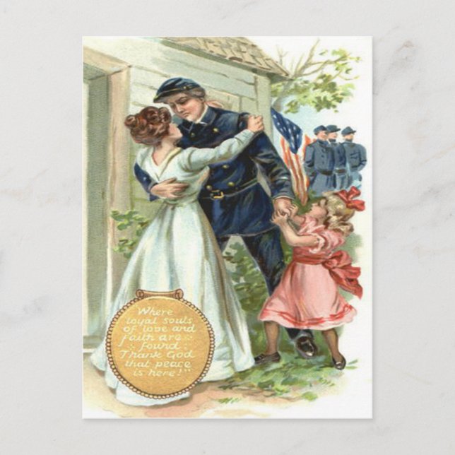 Cartão Postal Casa do Soldado da Guerra Civil da União de Bandei (Frente)