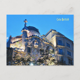 Cartão Postal "Casa Dragônica" de Gaudi no Cartão-postal de Barc