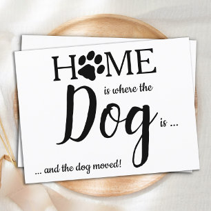 Cartão Postal Casa É Onde O Cachorro É O Novo Endereço Cão Q