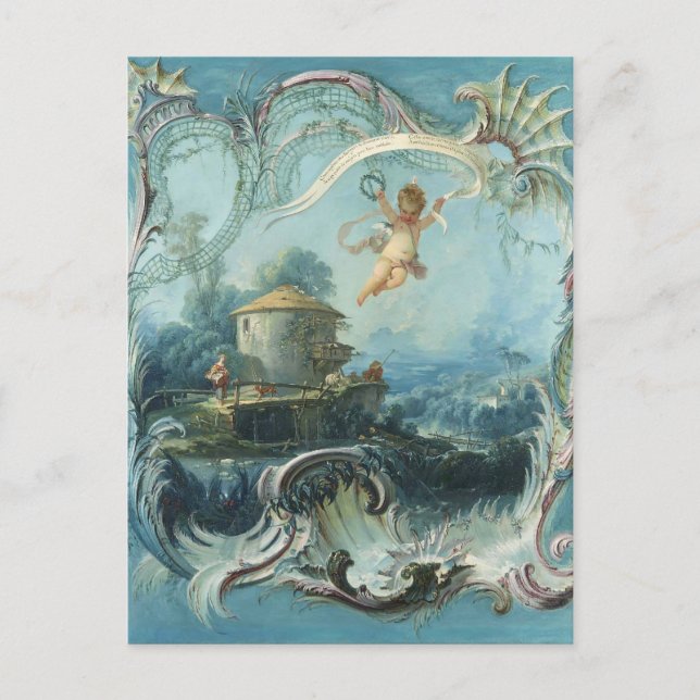 Cartão Postal Casa encantada por Francois Boucher (Frente)