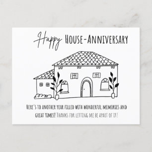Cartão Postal Casa Feliz - Aniversário