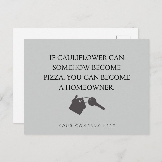 Cartão Postal Casa Funny Imobiliária e Chave (Frente/Verso)