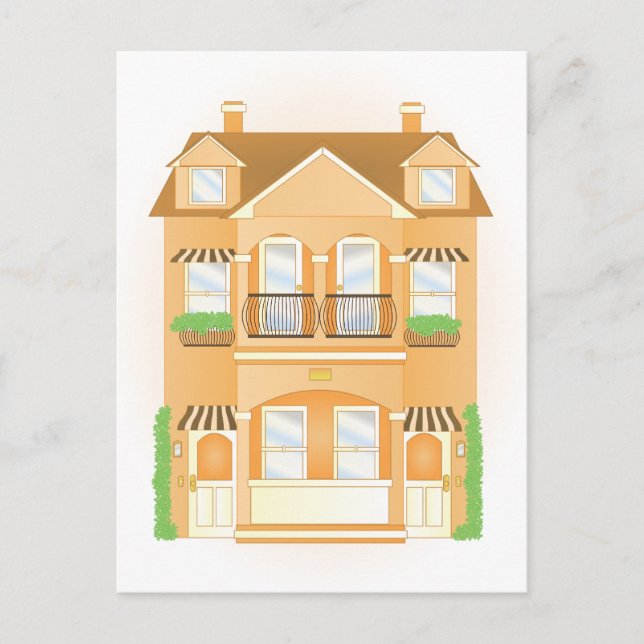 Cartão Postal Casa geminada (Frente)