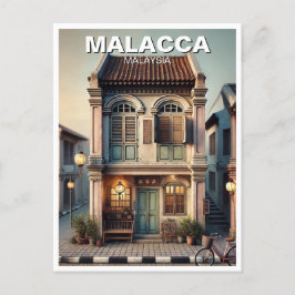 Cartão Postal Casa Histórica Malaca - Shophouse Malásia