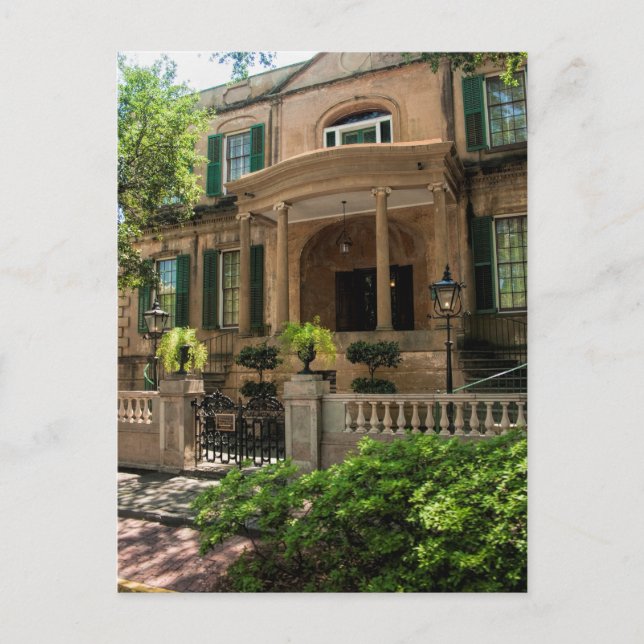 Cartão Postal Casa Histórica Vitoriana de Savannah Georgia 2 (Frente)