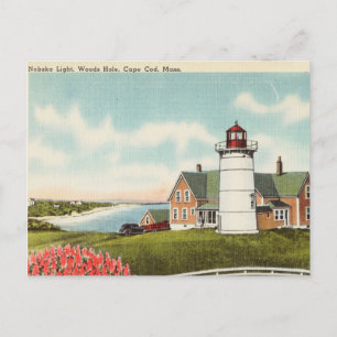 Cartão Postal Casa leve, Buraco de Madeira, Massachusetts Cape C