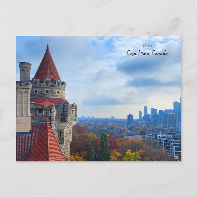 Cartão Postal Casa Loma View, Toronto, Canadá (Frente)